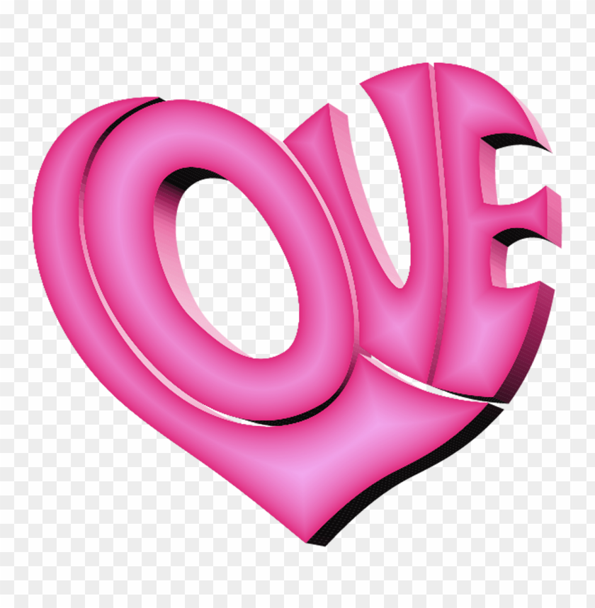free PNG hd pink 3d love word art PNG image with transparent background PNG images transparent