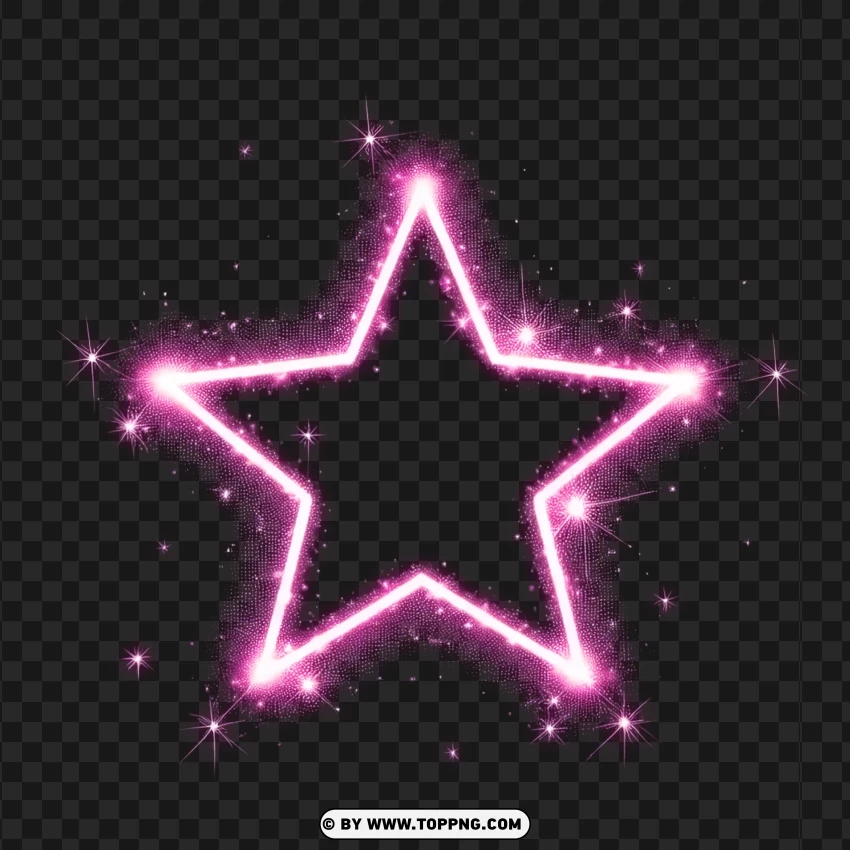 Hd Pink Sparkling Firework Star PNG Transparent Background