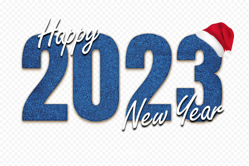 hd png 2023 new year blue glitter numbers with santa hat,New year 2023 png,Happy new year 2023 png free download,2023 png,Happy 2023,New Year 2023,2023 png image