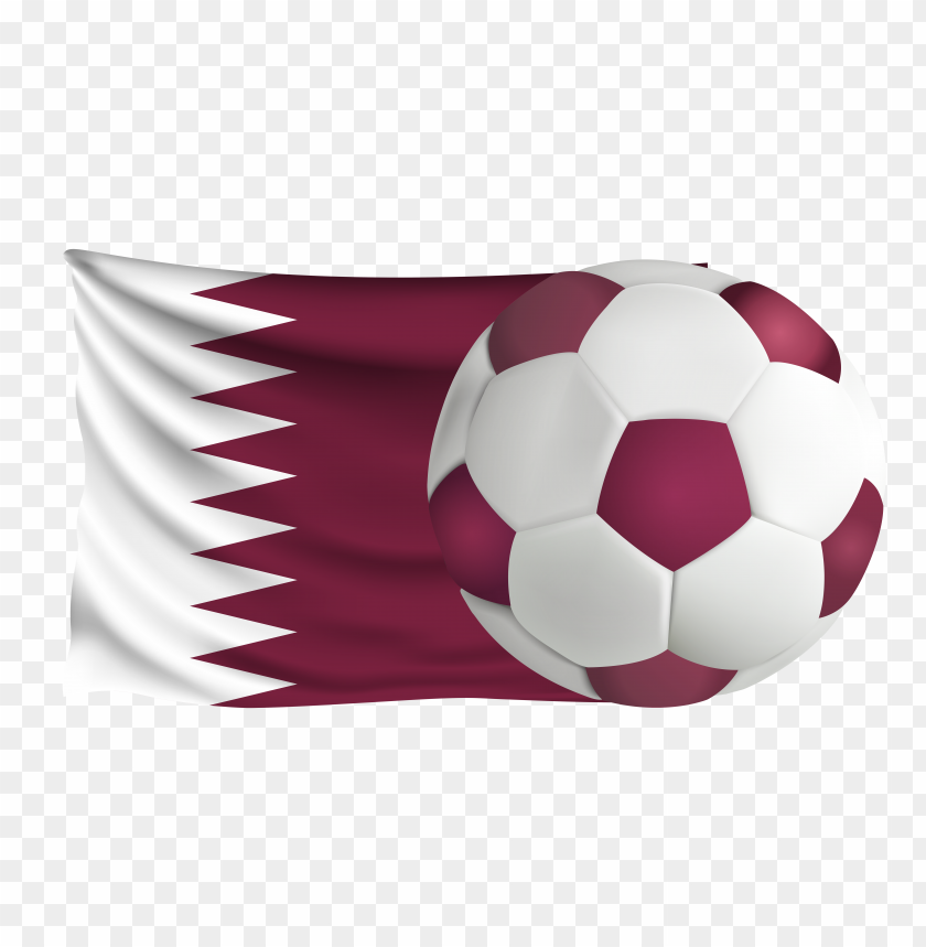 Hd Qatar Flag With Soccer Football Ball PNG Image With Transparent Background@toppng.com