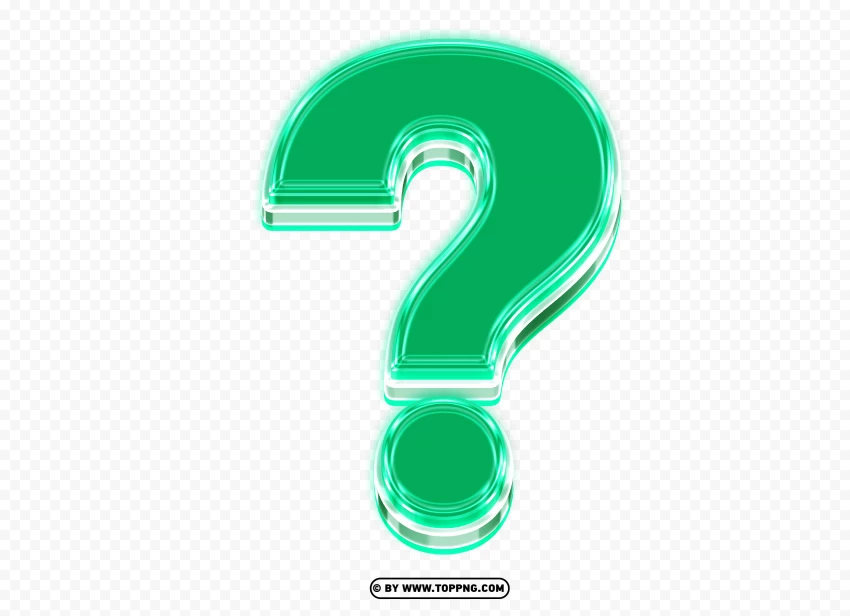 HD Question Mark Green 3d Rendering Pro PNG - Image ID 489479