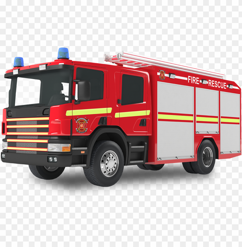 hd realistic fire rescue firefighter truck PNG image with transparent background@toppng.com