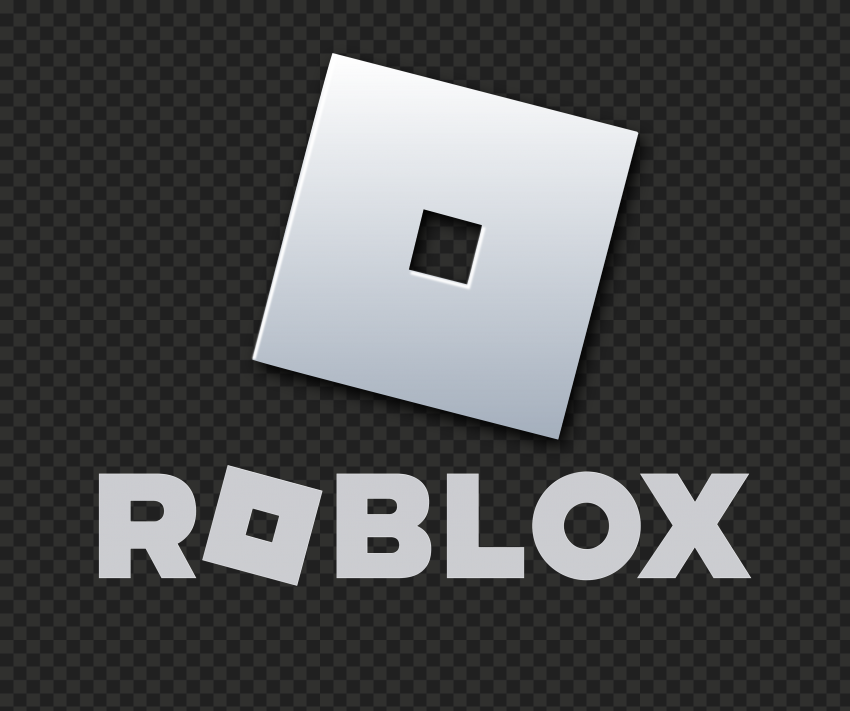 HD Text Roblox Logo White With Symbol Sign Icon PNG