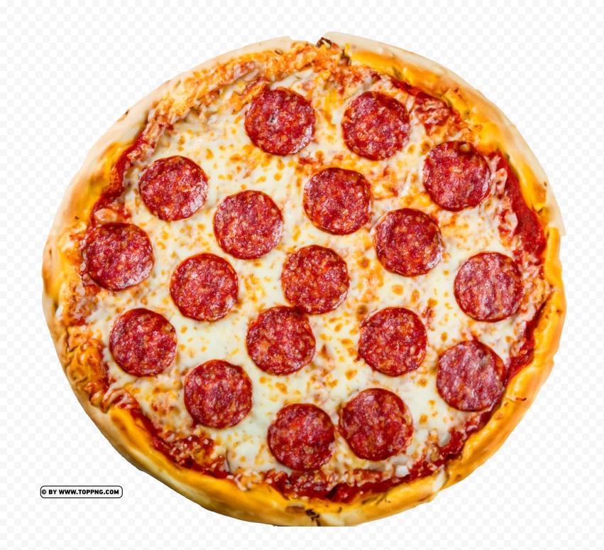 HD Transparent PNG of Pepperoni Pizza with Italian Garlic Bread