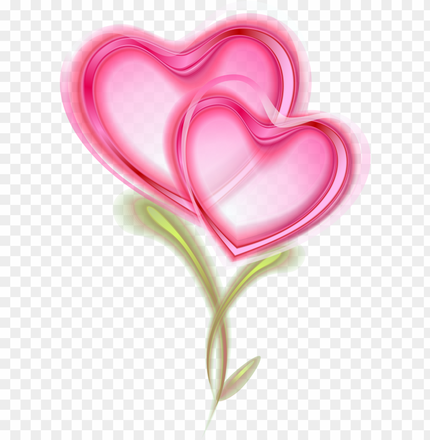 hd two romantic pink hearts love valentine PNG image with transparent background@toppng.com