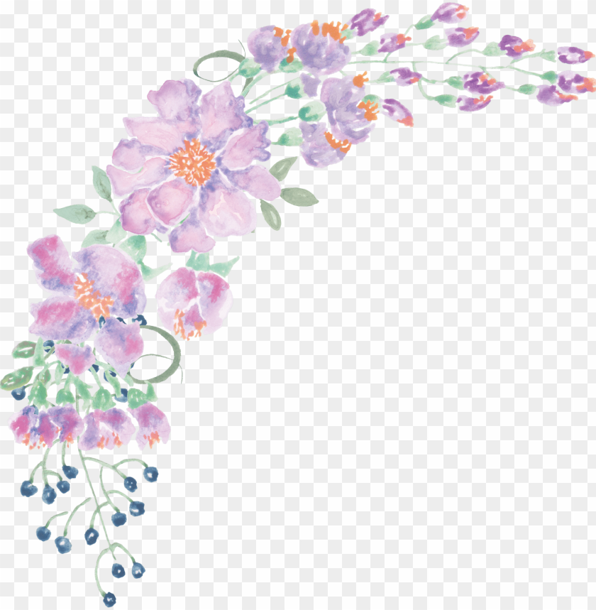 floral design, watercolor flowers, flowers tumblr, graphic design, corner design, tribal design