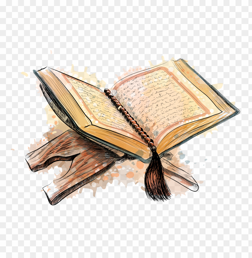 Hd Watercolor قرآن Quran Islam Koran Book PNG Image With Transparent Background