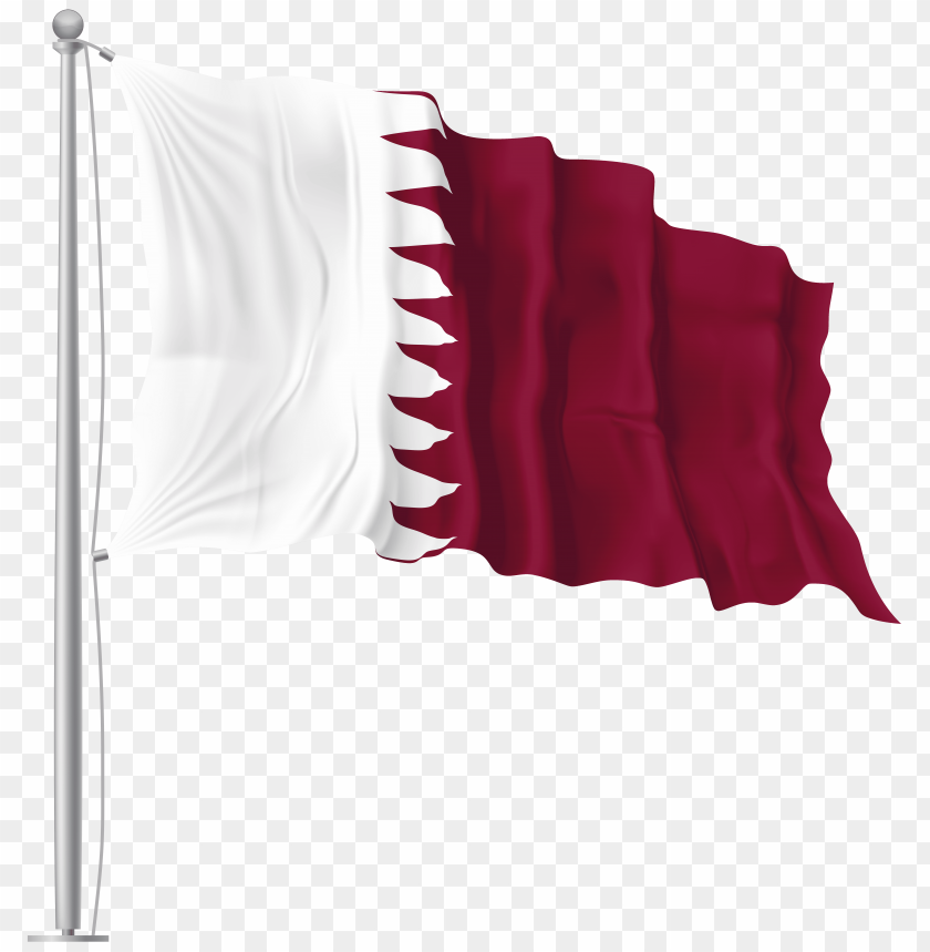 free PNG hd waving qatar qa flag on pole PNG image with transparent background PNG images transparent