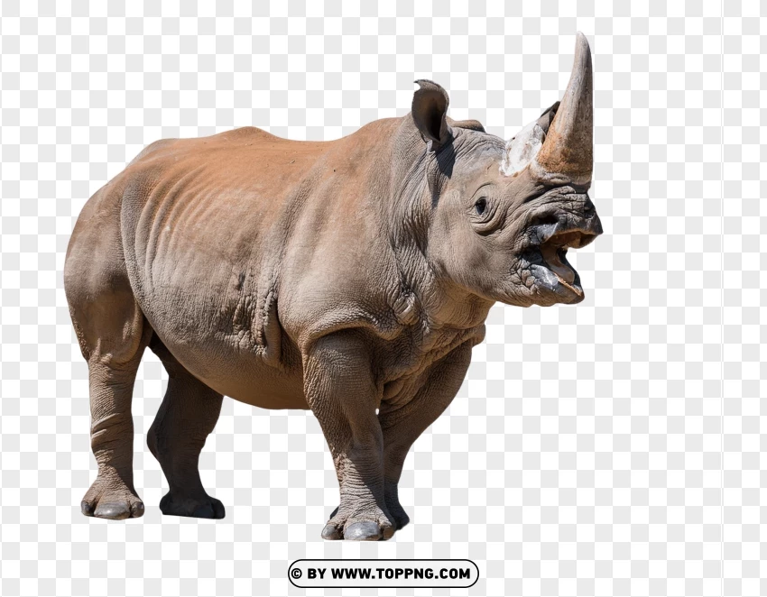 Pair Of Rhinos Standing Together PNG Transparent Background