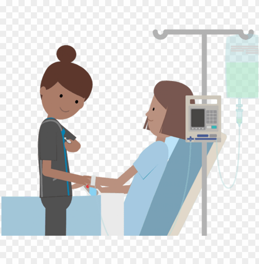 health care hospital nursing - patient in hospital cartoon transparent PNG  image with transparent background | TOPpng