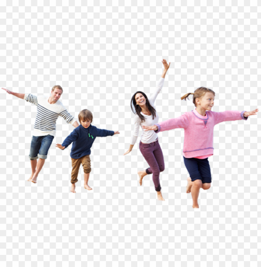 healthy lifestyle - happy family jumping PNG image with transparent background@toppng.com