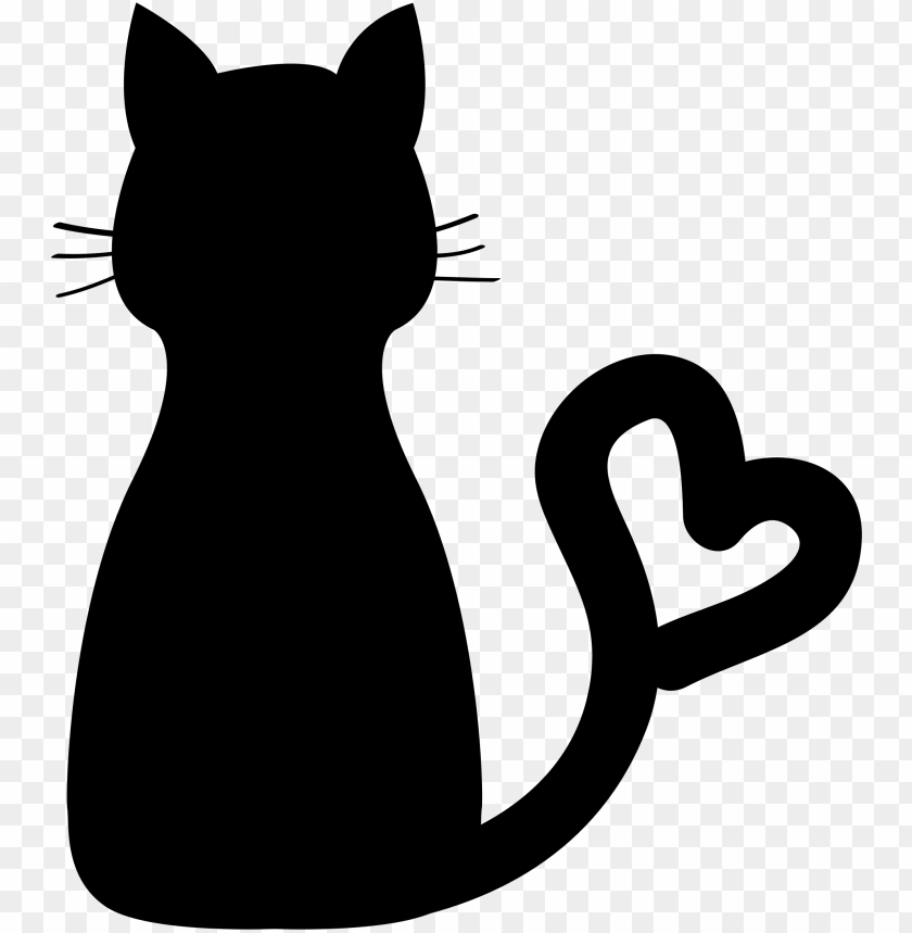 Download Sitting Cat Silhouette Outline Background