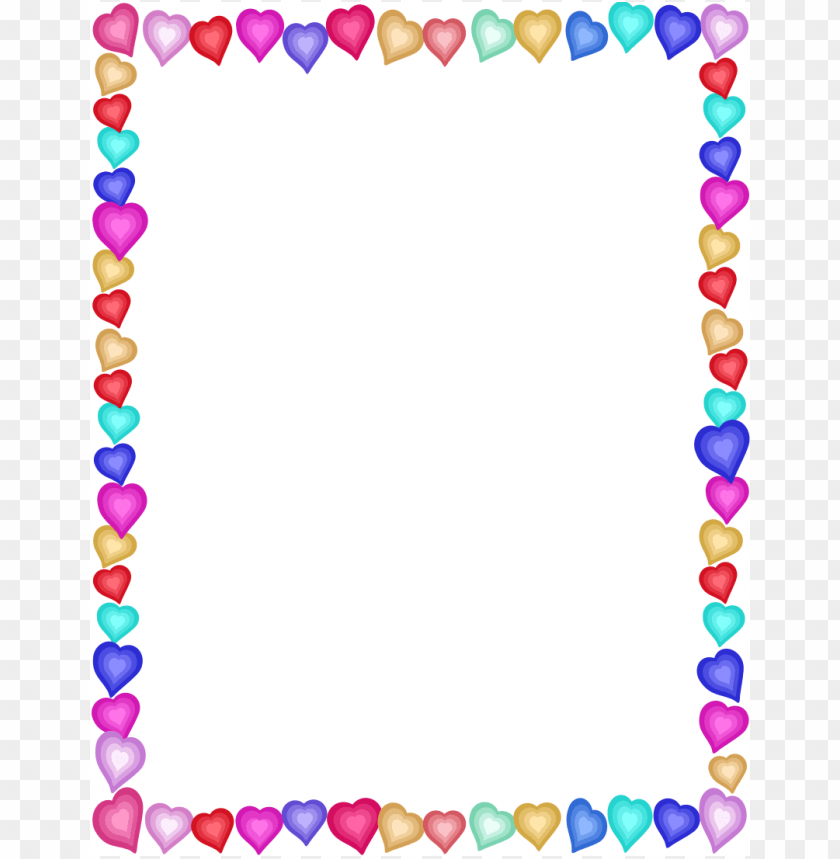 Heart Border Multicolor Png - Free PNG Images | TOPpng
