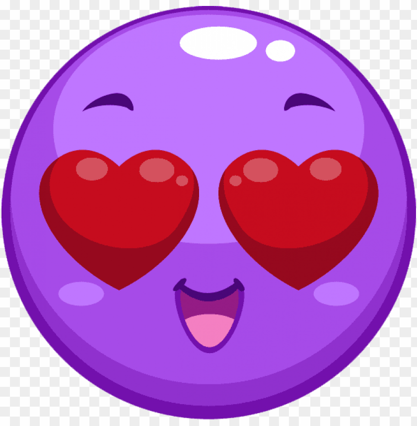 Download heart eyes emoji purple emoji clipart png photo  @toppng.com