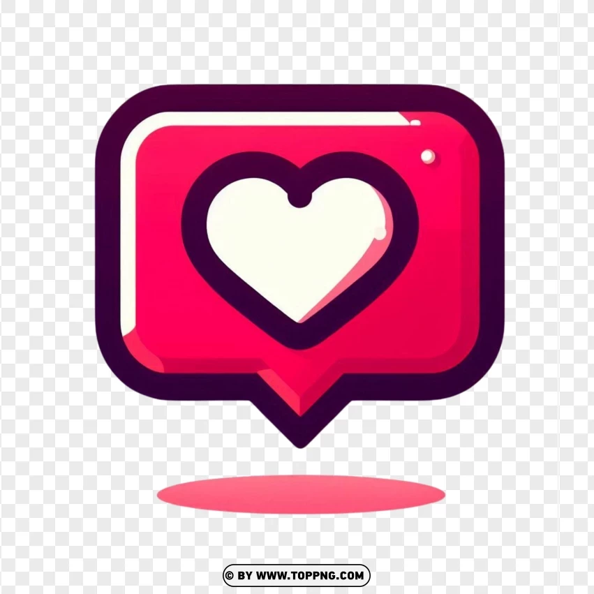 Heart In Speech Bubble Icon PNG Transparent Background