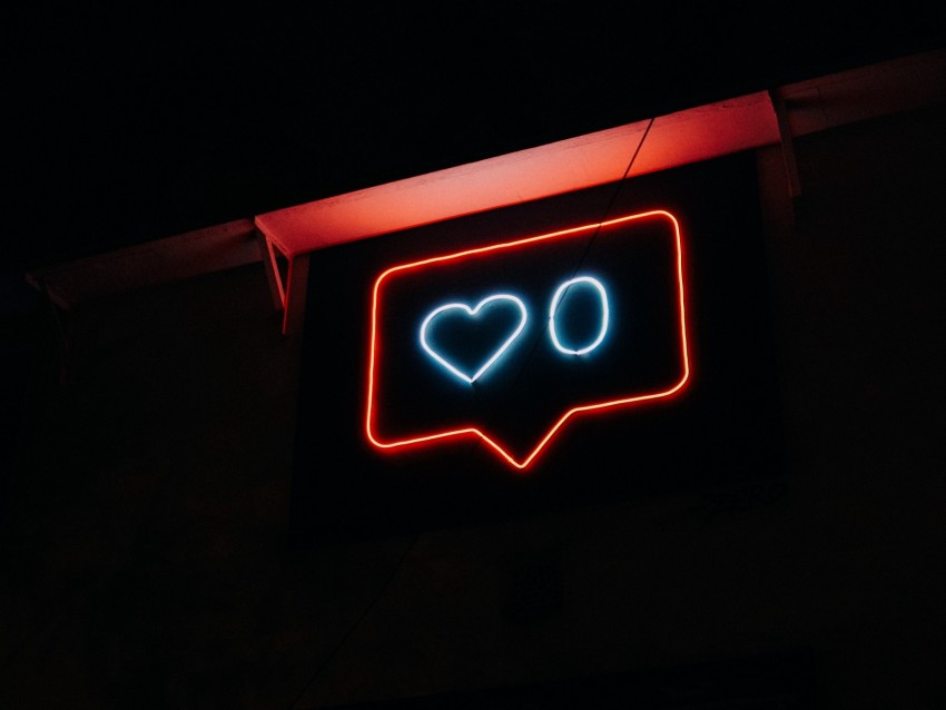 heart, like, neon