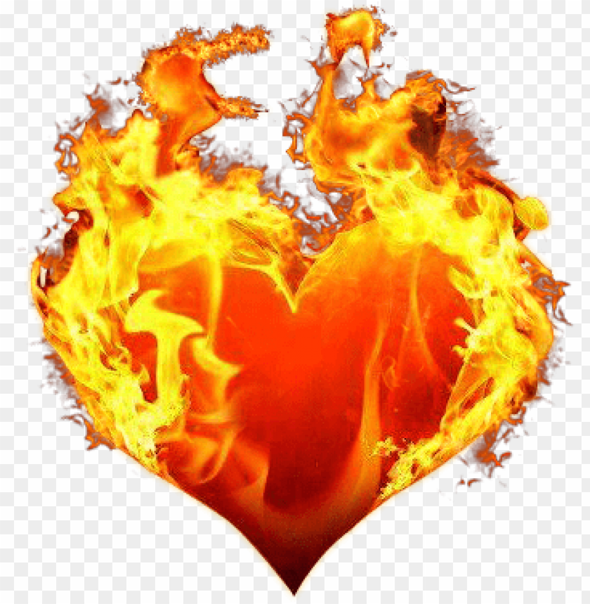 Heart On Fire Png Image With Transparent Background Toppng