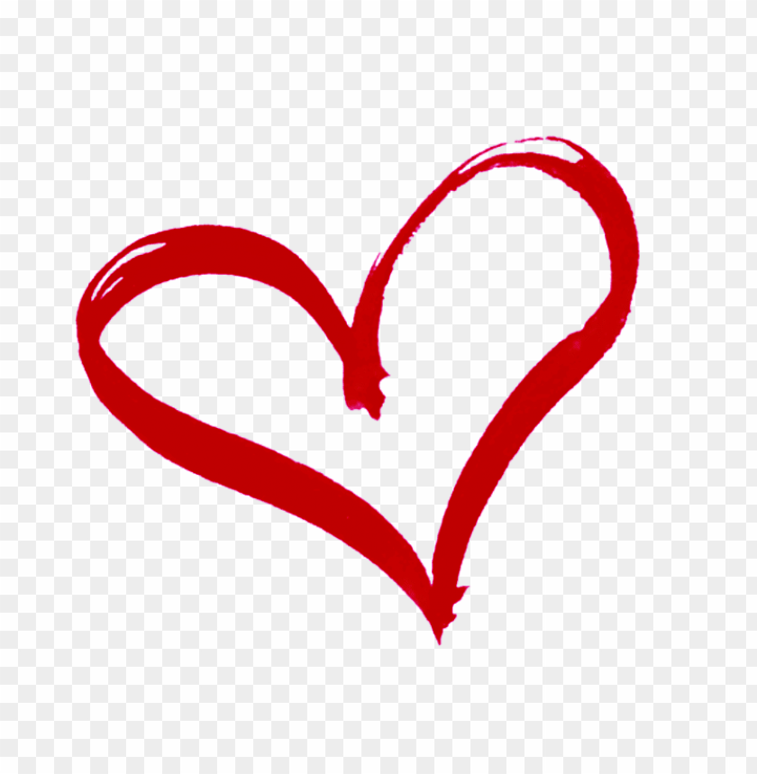Red Heart Outline 3D clipart. Free download transparent .PNG