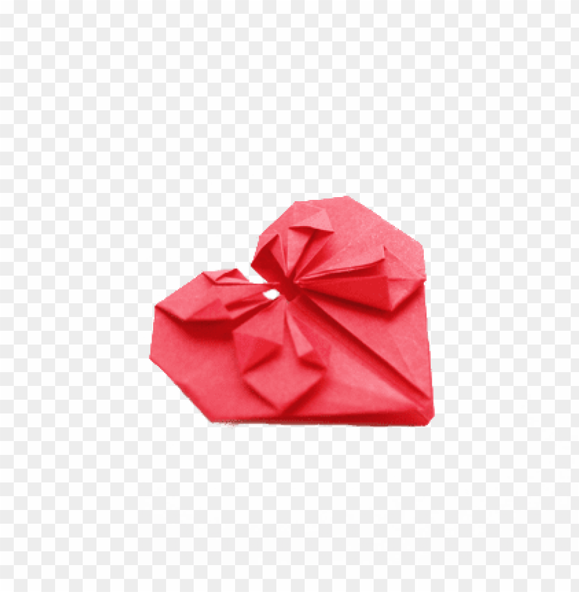 Transparent Background PNG of heart shaped origami - Image ID 25803