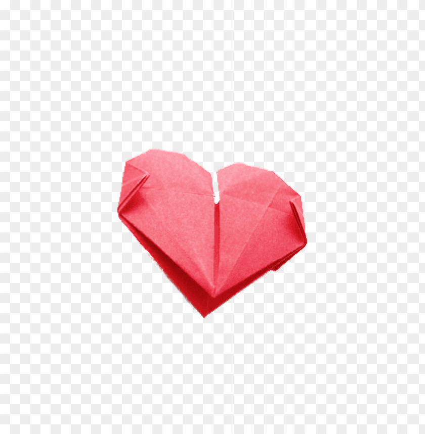 Transparent Background PNG of heart shaped origami - Image ID 25806