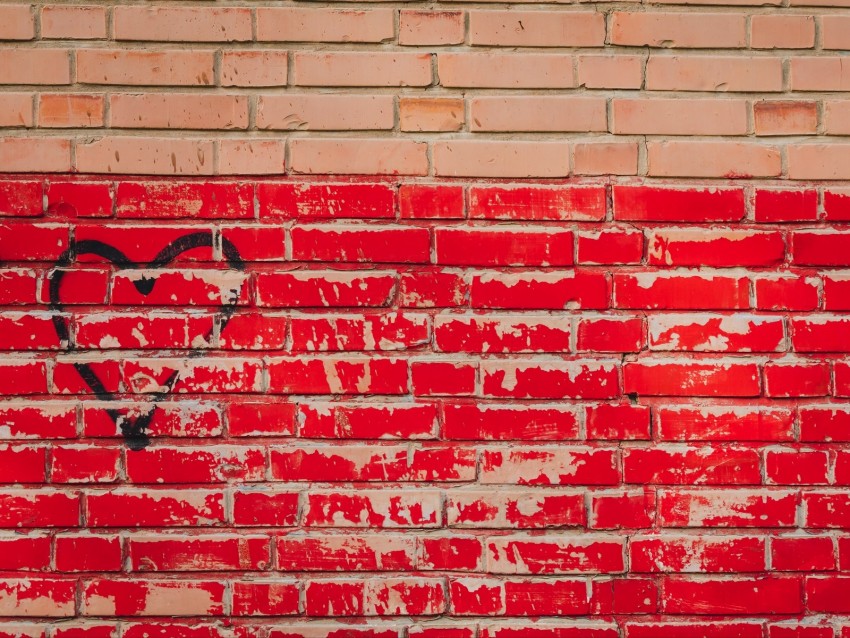 heart, wall, paint, graffiti, shabby, brick background@toppng.com