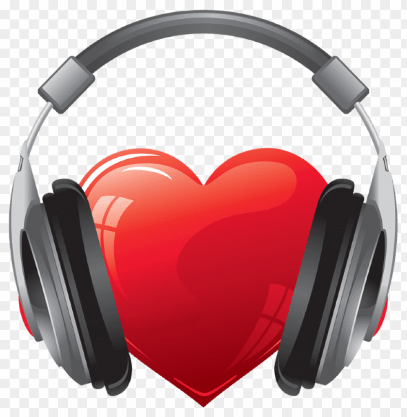 heart with headphones png - Free PNG Images - 39840