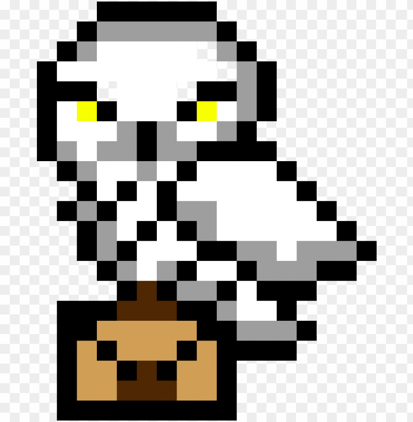 hedwig - lila - harry potter pixel art PNG image with transparent