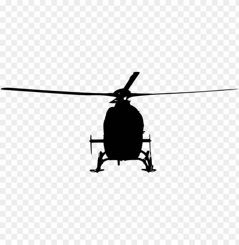 Transparent helicopter front view silhouette PNG Image - ID 3654