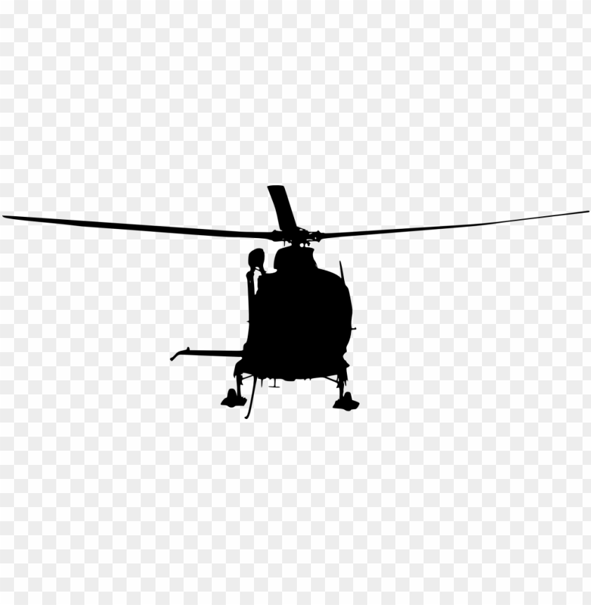 Transparent helicopter front view silhouette PNG Image - ID 3658