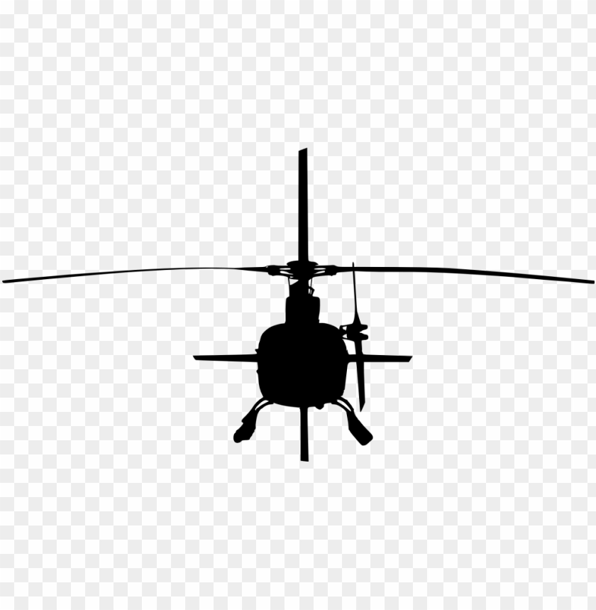 Transparent helicopter front view silhouette PNG Image - ID 3659
