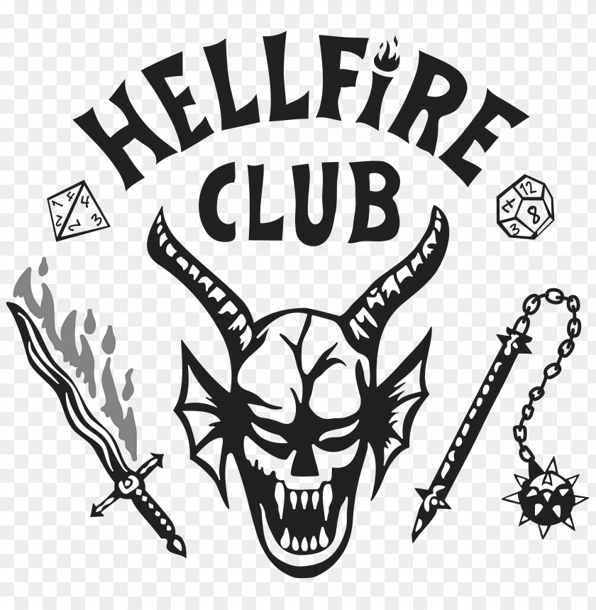 hellfire club black and white color png@toppng.com