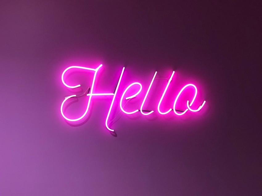 Hello Inscription Neon Light Electricity Sign Background Toppng - neon pink aesthetic roblox icon