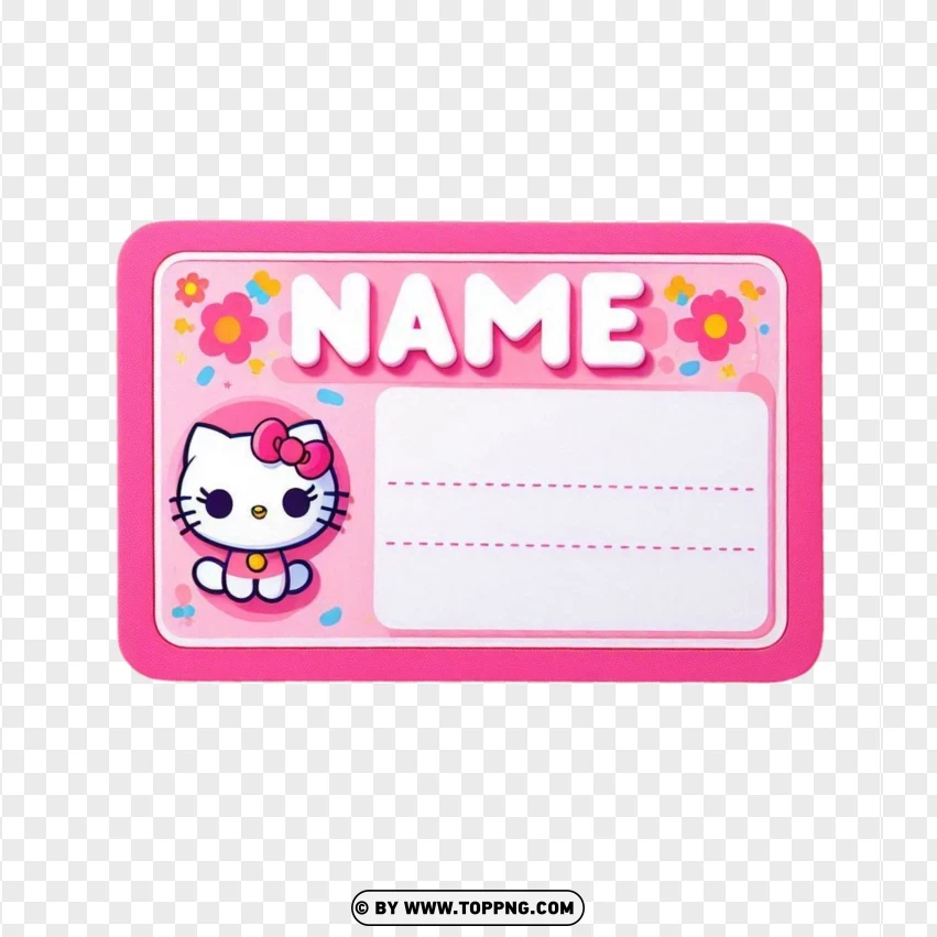 Kitty , Name Tag , Back To School,Hello kitty , Label , Card , Blank 