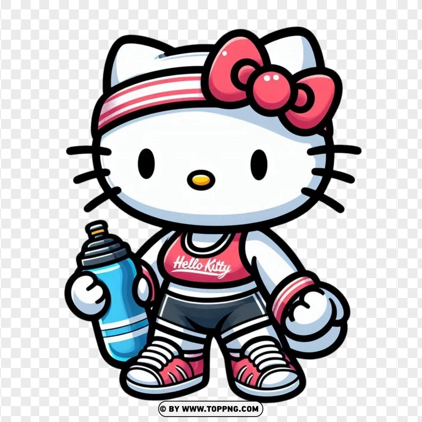 Hello Kitty Sporty Workout PNG Transparent Background