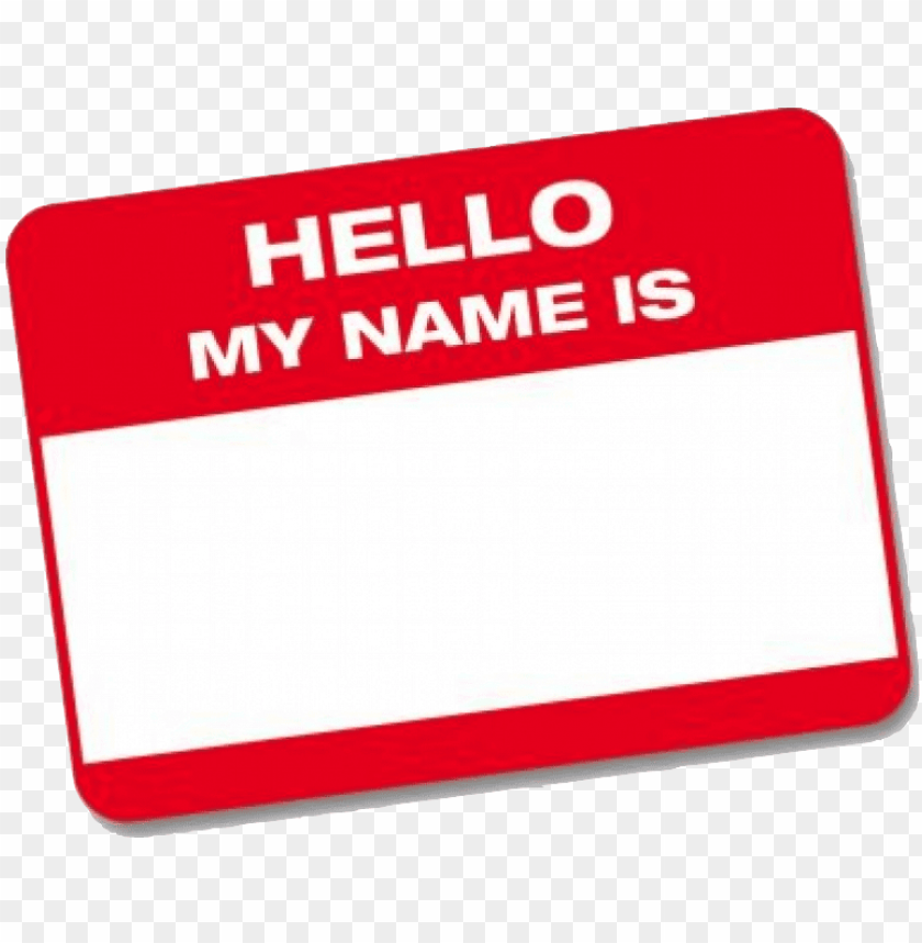 Hello My Name Is Tag - Hello My Name Is Ed PNG Transparent Background