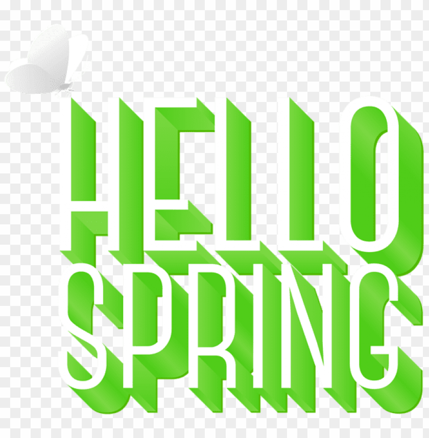 PNG image of hello spring png with a clear background - Image ID 47295
