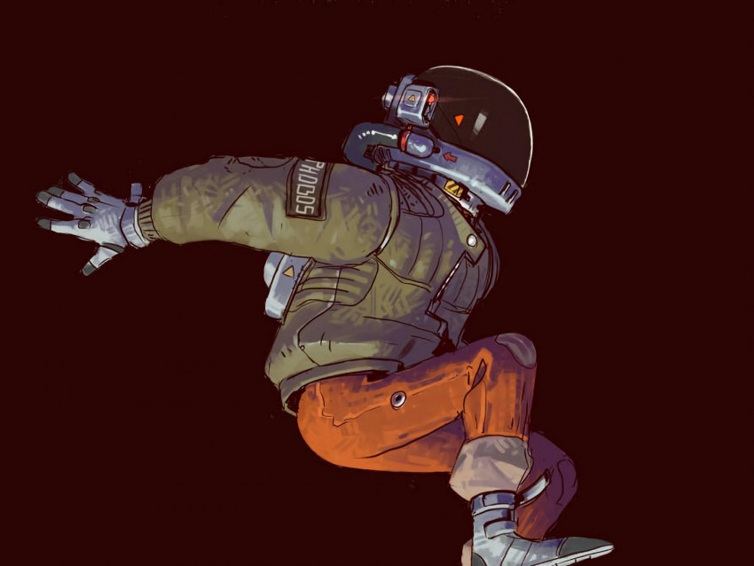 helmet, jump, man, sci-fi