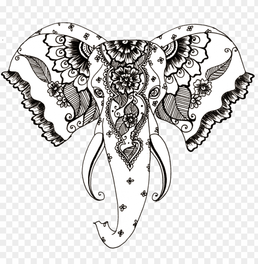 1200 Elephant Henna Tattoo Illustrations RoyaltyFree Vector Graphics   Clip Art  iStock