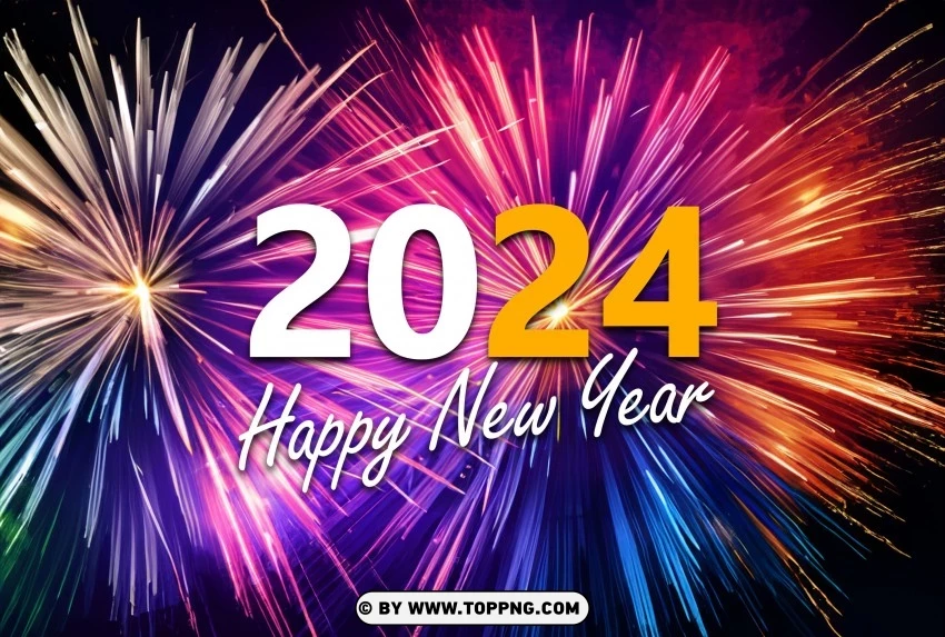 HighQuality Firework Show New Year 2024 Background Image Image ID