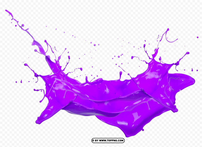 High Quality Purple Liquid Paint Splash PNG