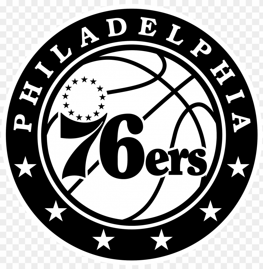 Hiladelphia 76ers Logo Black And White Philadelphia 76ers Nba Png Image With Transparent Background Toppng