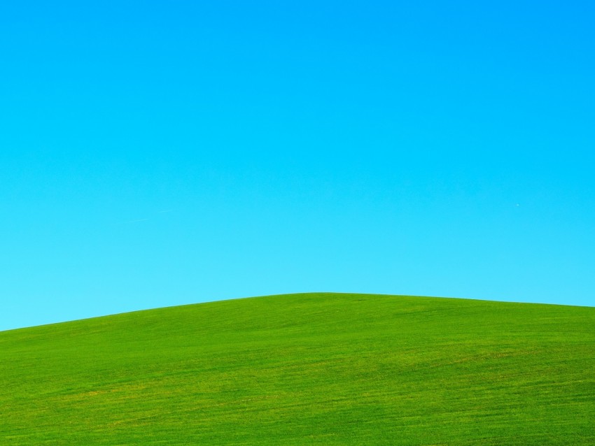 hill, lawn, sky, minimalism