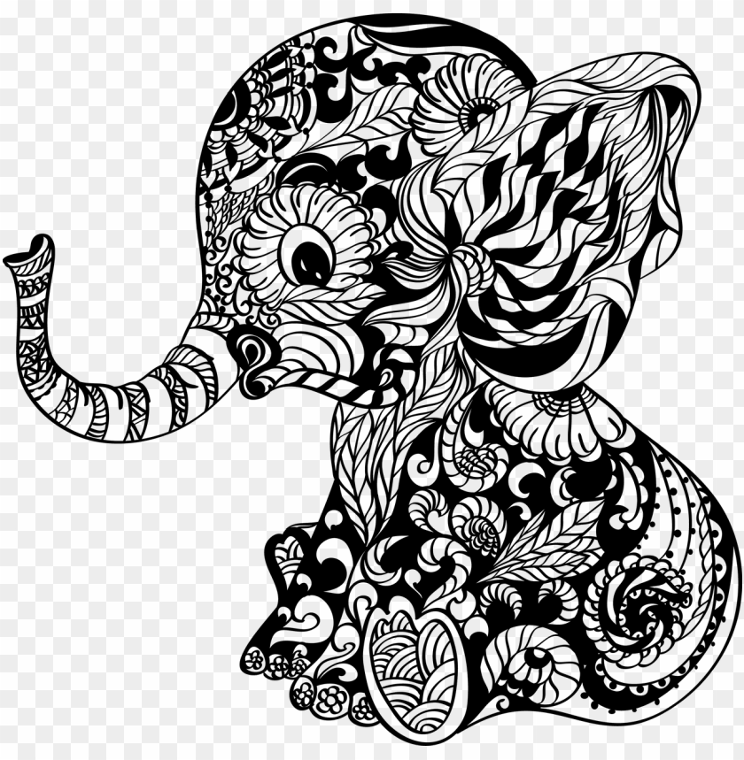Free Elephant Mandala Svg Cut File