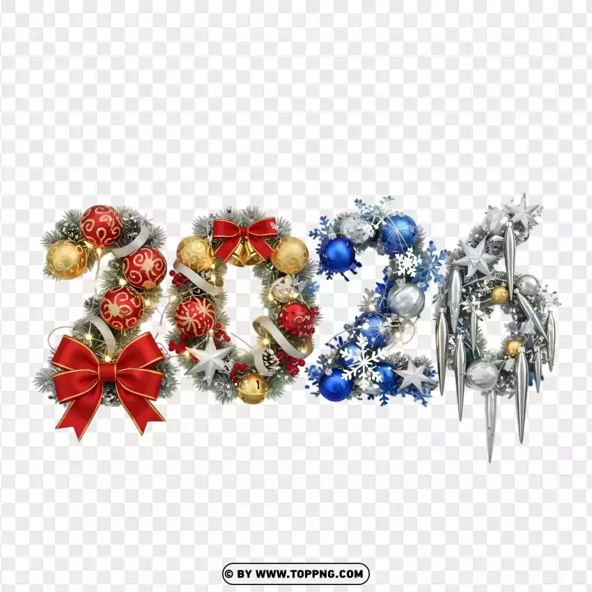 Holiday ornamented 2026 celebration design with festive elements