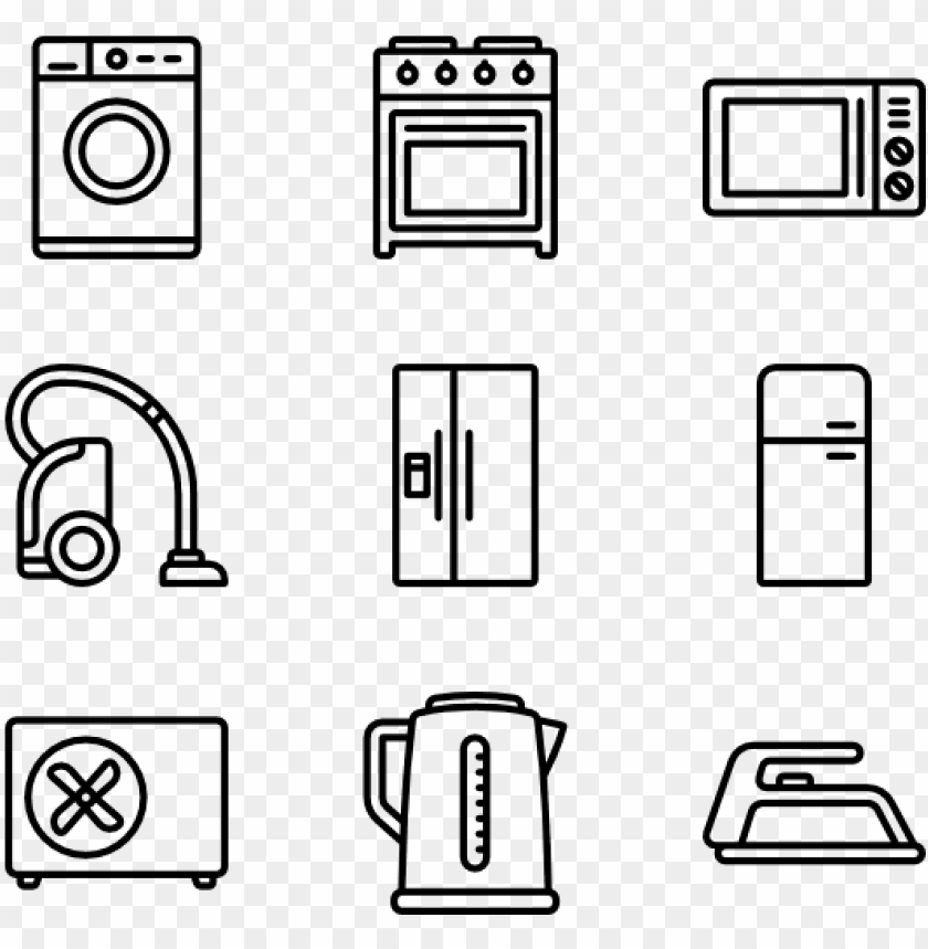 Home Appliances Line Icon Set Technology Symbols Collection Vector Sketches  Logo Illustrations Household Linear Pictograms Package Isolated On White  Background Eps 10 Stock Illustration - Download Image Now - iStock
