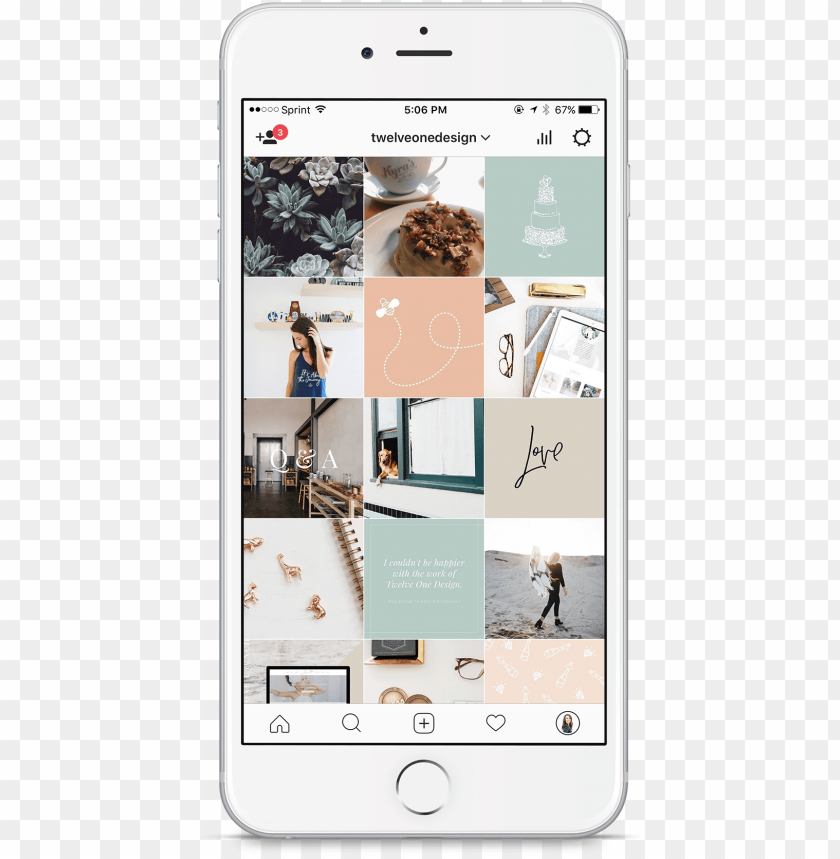 Download Get Inspired For Instagram Mockup Screen - MockupFreeFile