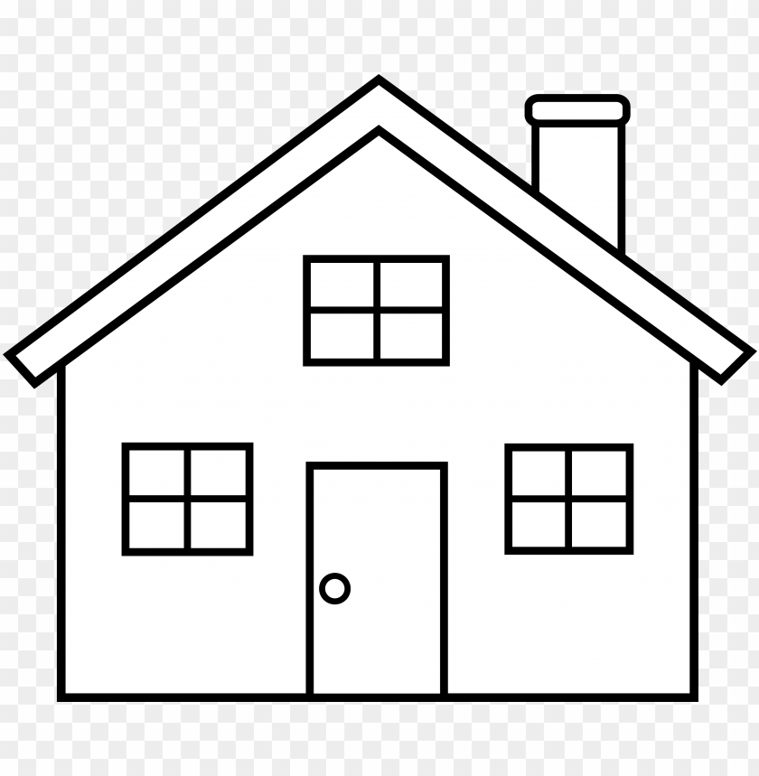 home vector ranch house - house outline clip art PNG image with transparent  background | TOPpng