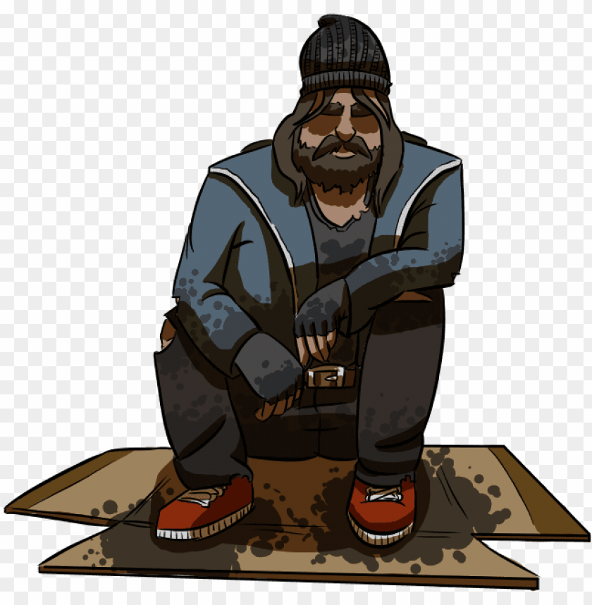 homeless clipart transparent - homeless person cartoon PNG image with  transparent background | TOPpng