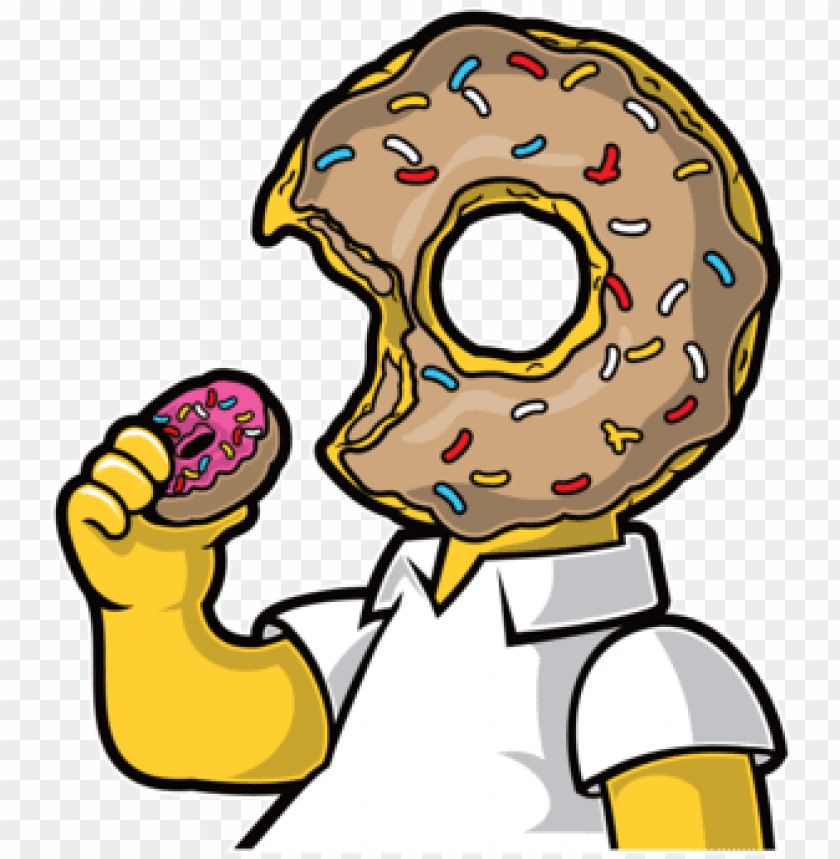 Free Download Hd Png Homer Simpson Doughnut Eating Doughnut T Homer Simpson Donut T Shirt Png