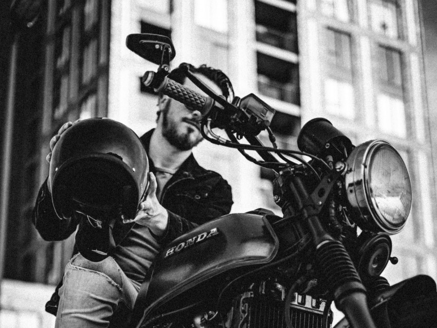honda cx500, honda, motorcycle, bike, bw, biker, helmet